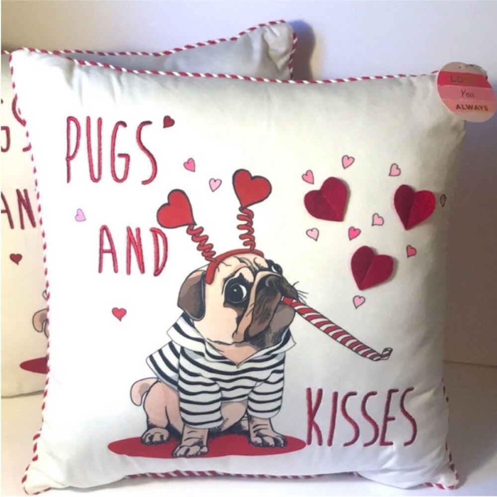 Pug Love Decorative Pillow
